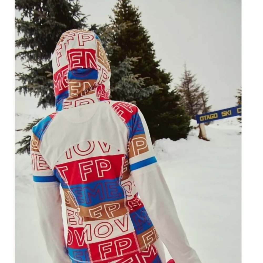 Free People Dusk to Dawn Printed Hoodie Size Medium NWT